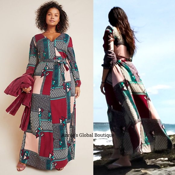 NWT Anthropologie Virginia Wrap Maxi Dress - Picture 7 of 13